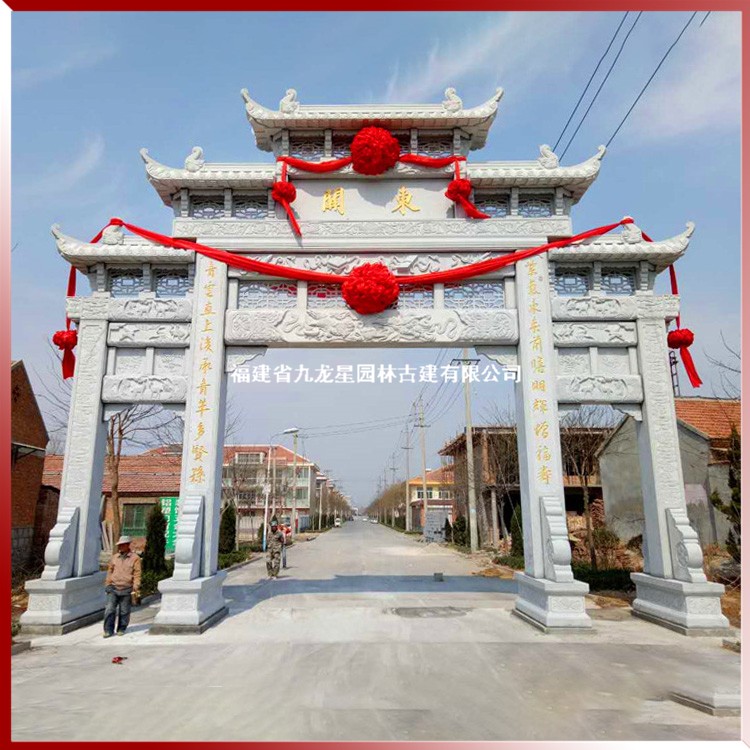 農村石雕牌坊圖片