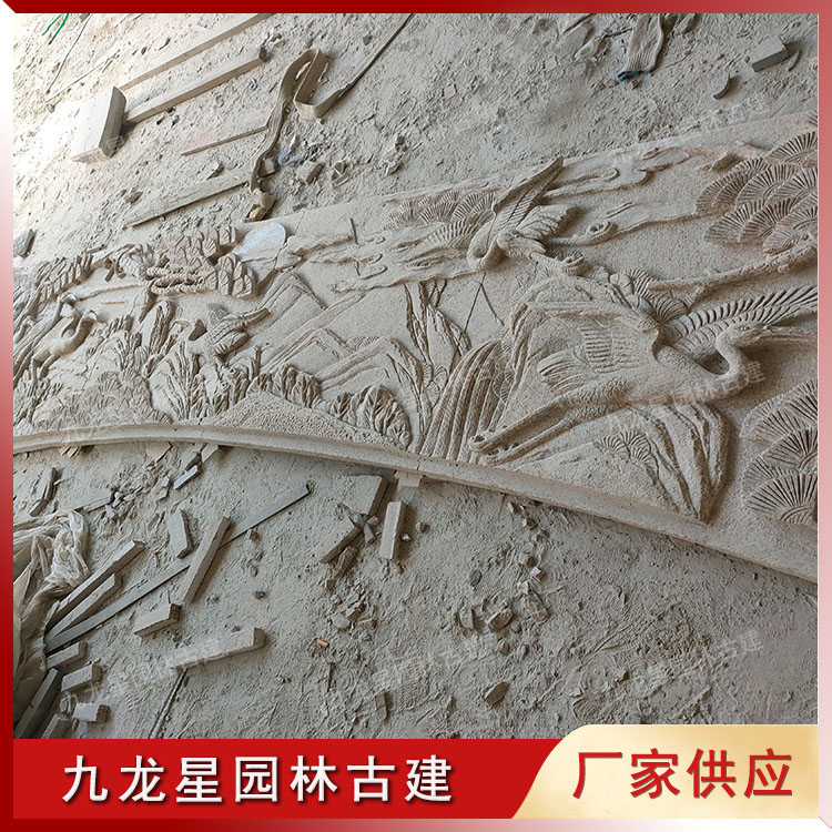 1624006389133511.jpg 石雕松鶴浮雕圖片